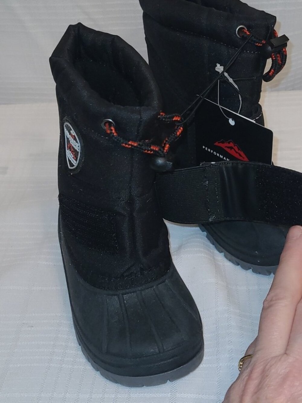 Laneige Canada Toddler Kids Black Waterproof Winter Snow Rain Boots - Sz 7 NWT - Picture 8 of 9